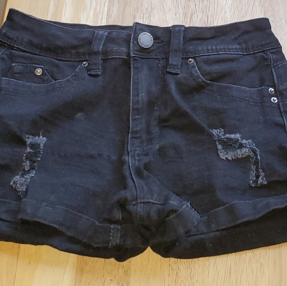 YMI Mid Rise Shorts in Black